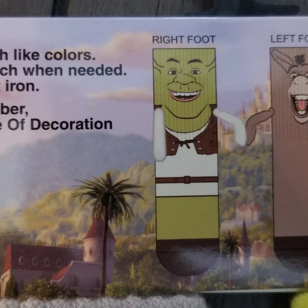 Dreamworks Shrek & Donkey Women's Crew Socks
